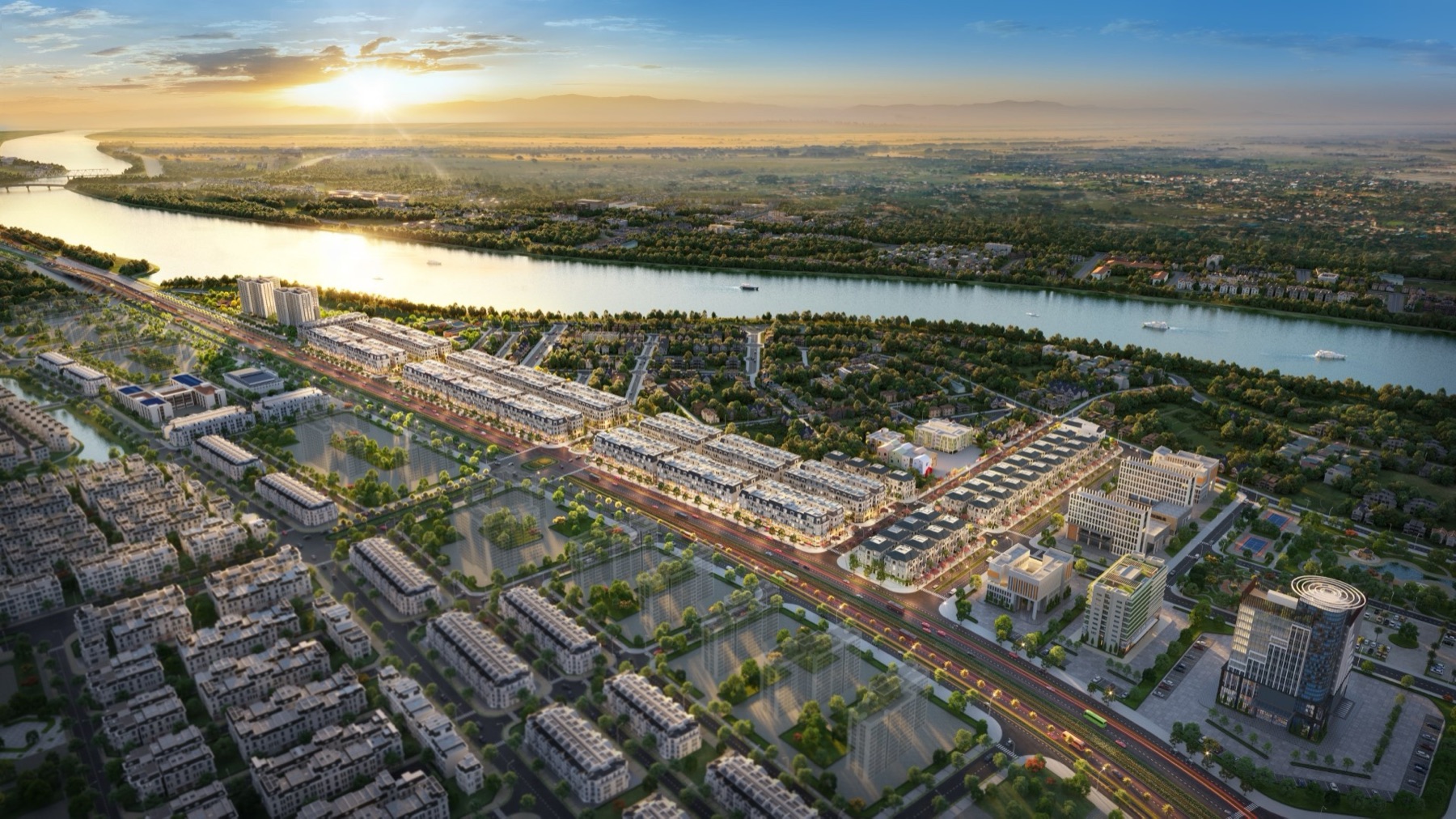 Phối cảnh tổng thể khu đô thị Central Riverside ven Sông Mã, Thanh Hóa